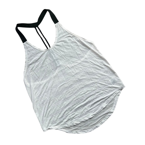 Nike Women’s White and Black Racerback Light Weight Dri-Fit Loose Fit Tank Top - Picture 1 of 3